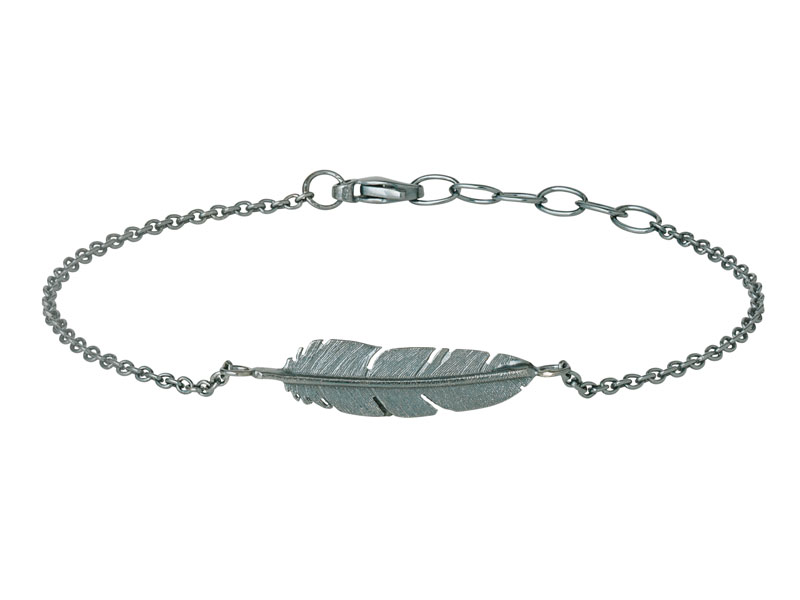 Heiring Fjer Armbånd Oxideret 51-5-87OX