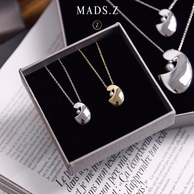 Mads Z 14 kt. Mother / Child vedhæng med perle