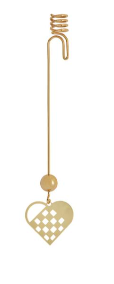 Nordahl Andersen Lysholder med Hjerte - forgyldt 98862602000