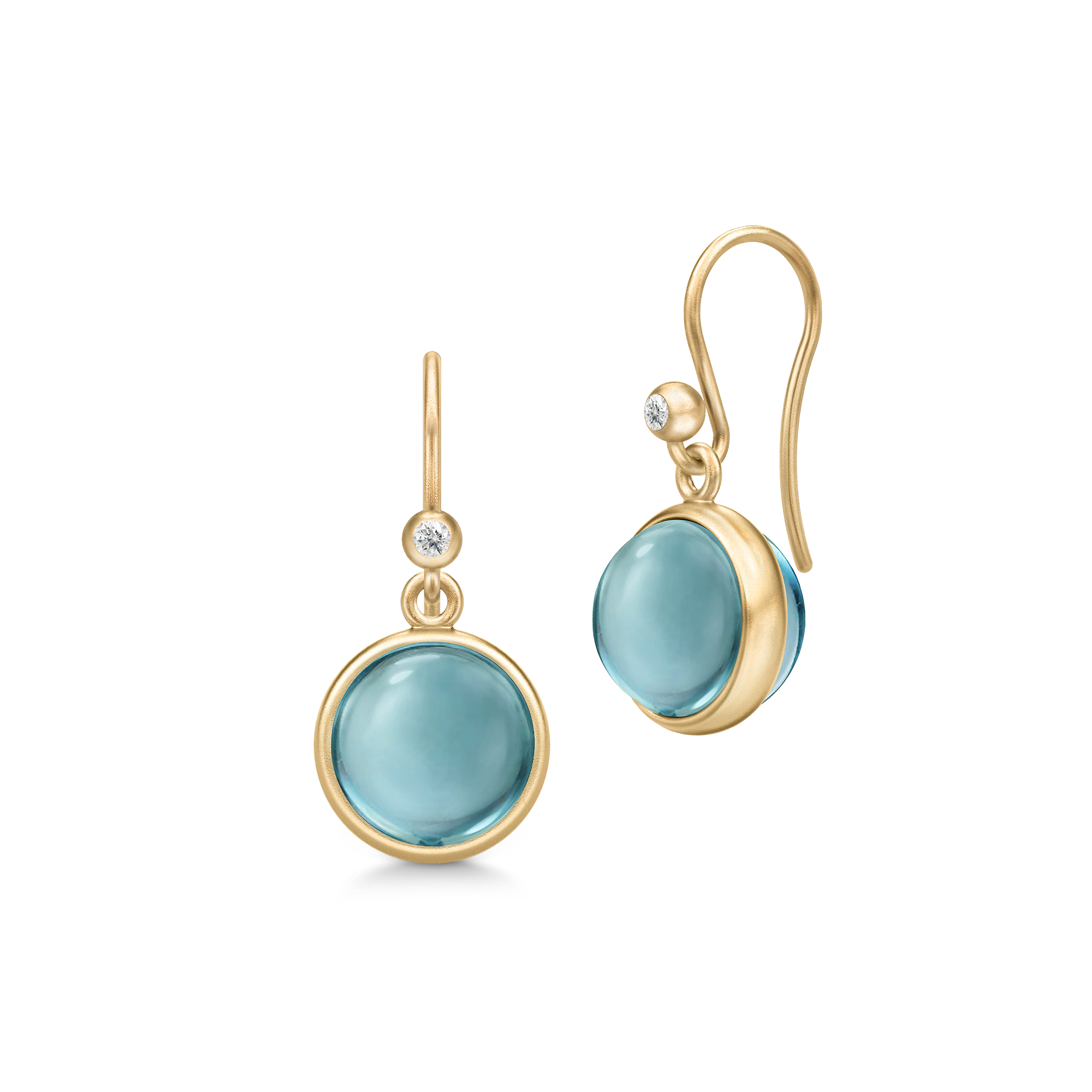 Julie Sandlau Prime Øreringe Aqua Blue Quartz YG14-HKS772AQBLUQ