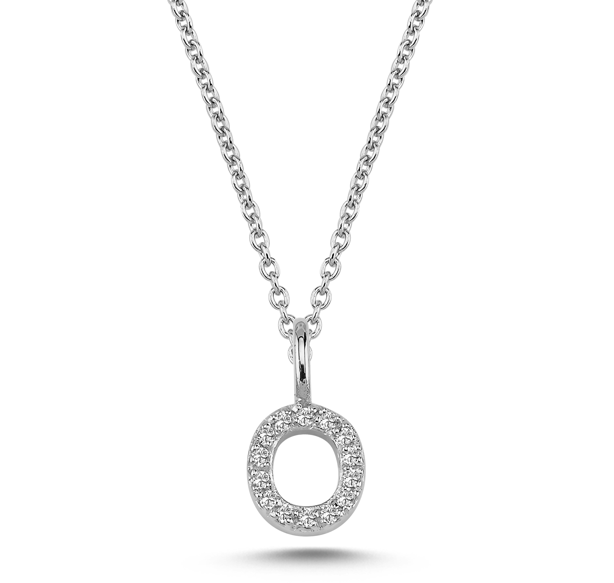 Nuran Bogstav vedhæng "O" med pavé V2201-O 0070