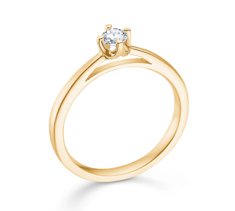 Mads Z CROWN ring 14 kt. rødguld m. 0,16 ct diamant 1541616