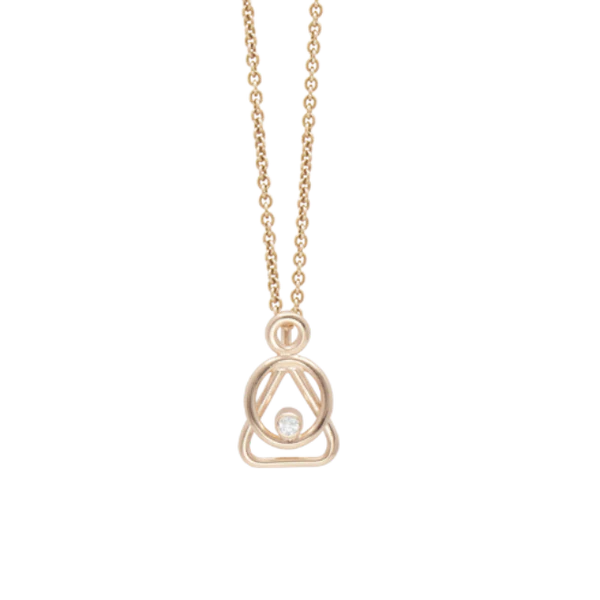 Heiring Mor Og Barn Vedhæng I Guld Med Brillant 78-5-62