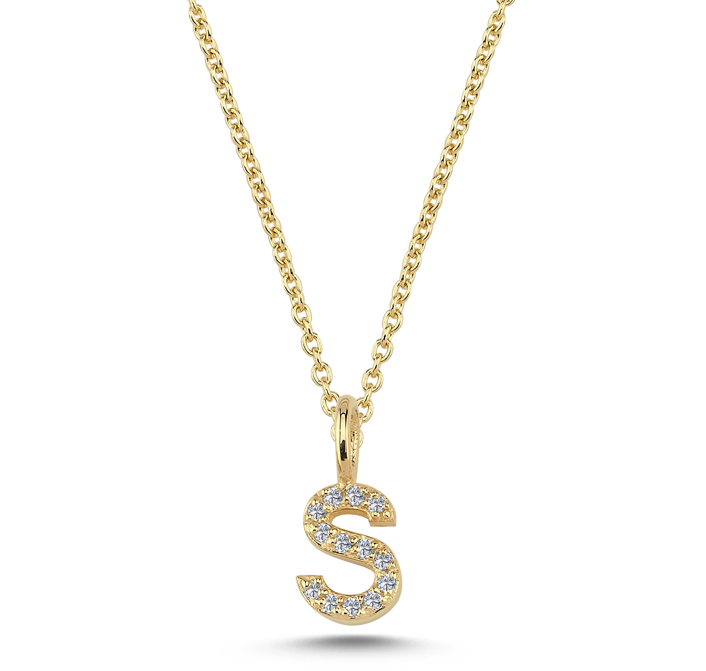 Nuran Bogstav vedhæng "S" med pave V2201-S 0065