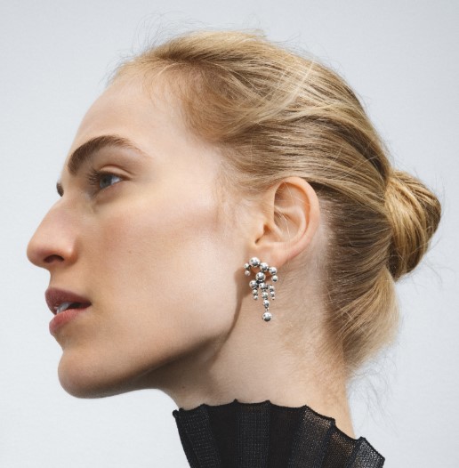 Georg Jensen Moonlight Grapes Højre ørering sølv 20001412