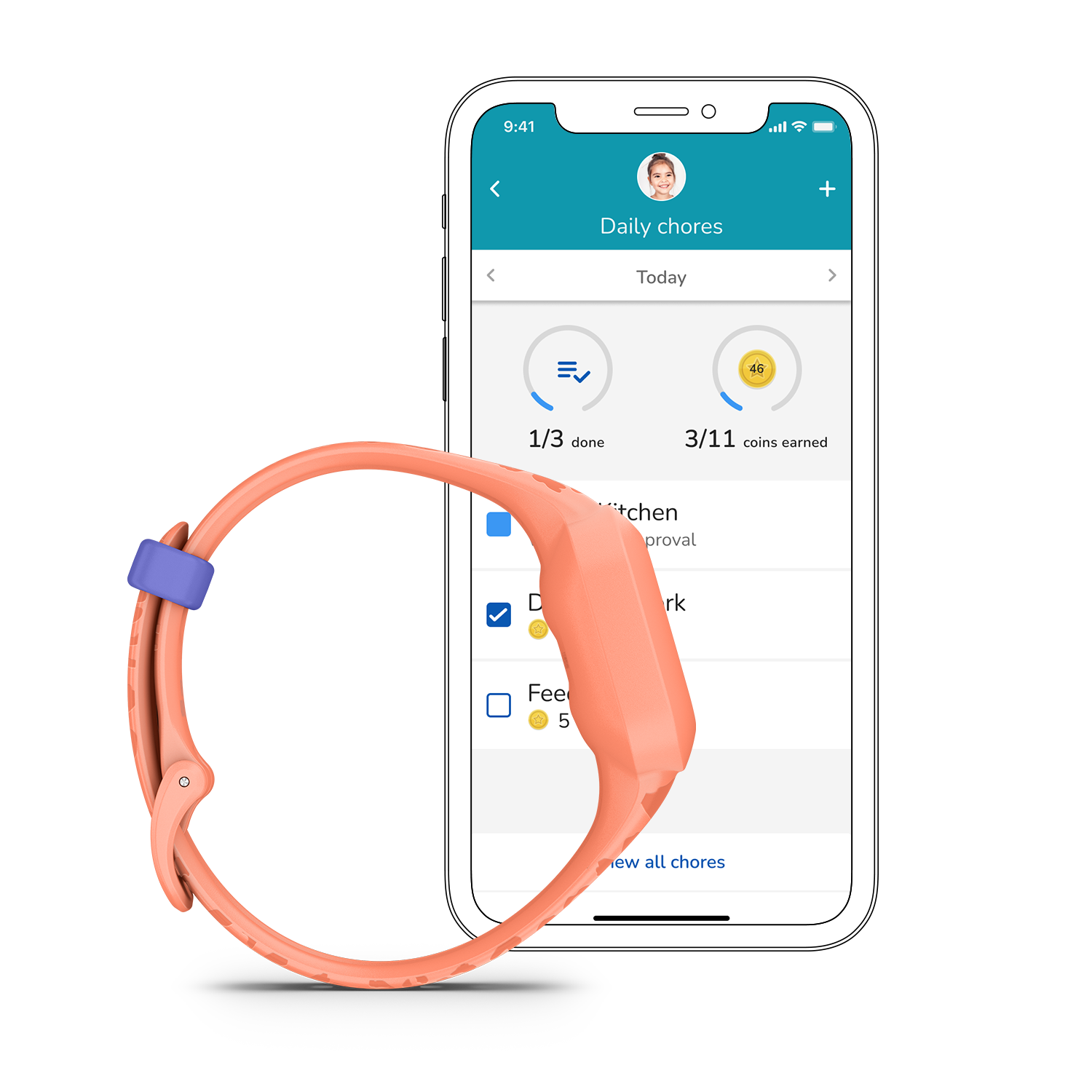 Garmin vivofit jr. 3 Peach Leopard 010-02441-04