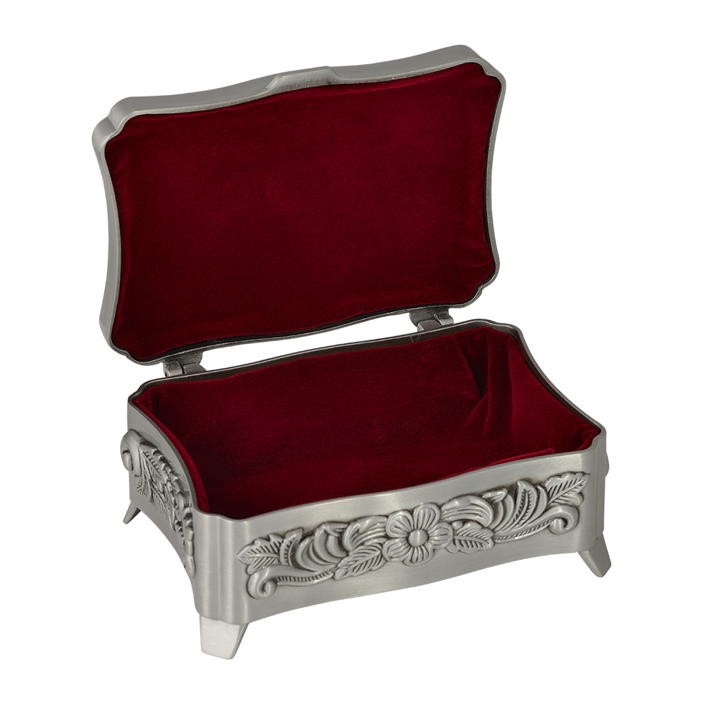 Nordahl Andersen Fortinnet smykkeskrin m. blomster 97015473494