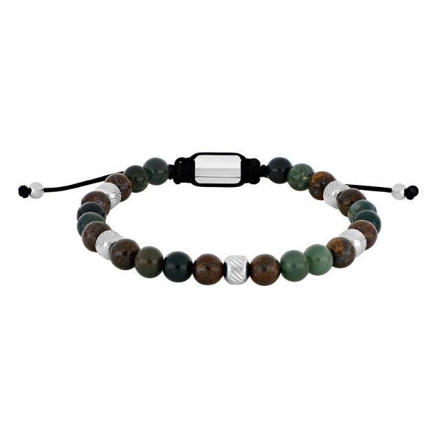Son of Noa Armbånd Moss Agate/Ilmenite Bronzitite og Stål 80890432700