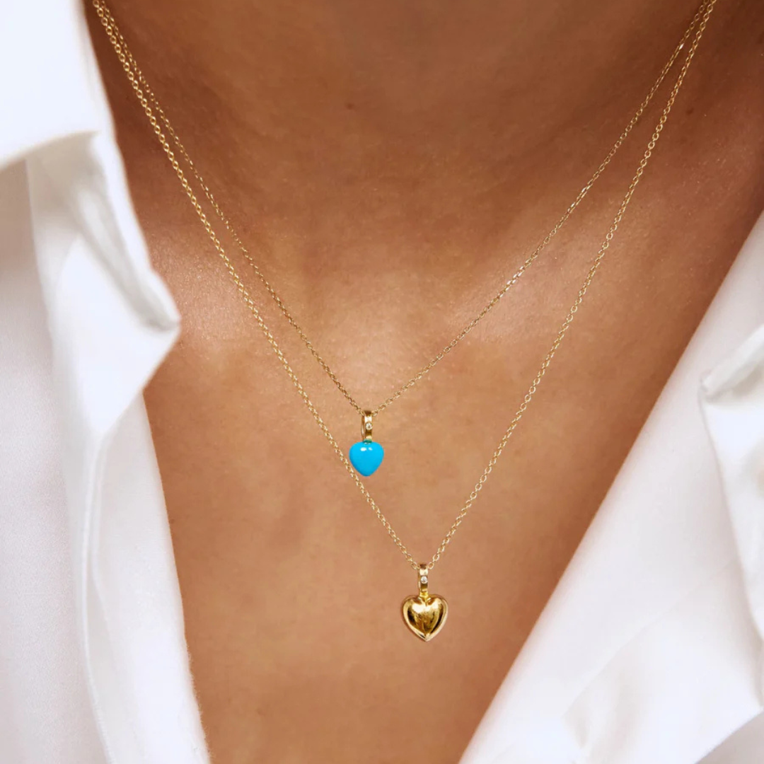 Carré 10-karat Heart Vedhæng Med Diamant TL 4471 DI