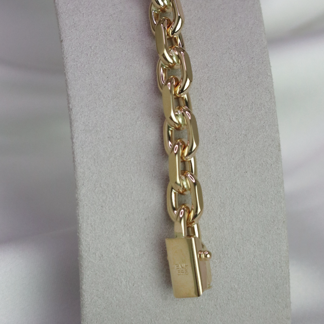 BNH Anker Facet Kæder 14 kt Guld 3,0 mm