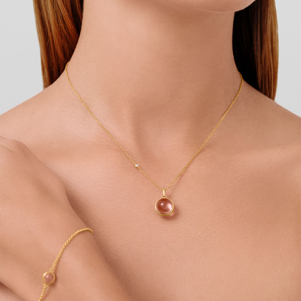 Julie Sandlau Primini Dusty Rose Armbånd Forgyldt BR258GDDSROCR