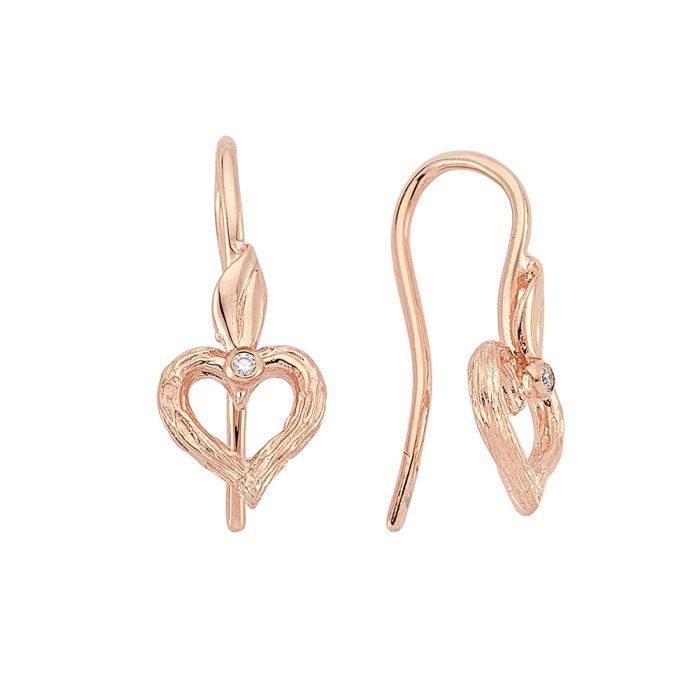 Nuran Nature Hjerte Øreringe L1760 002