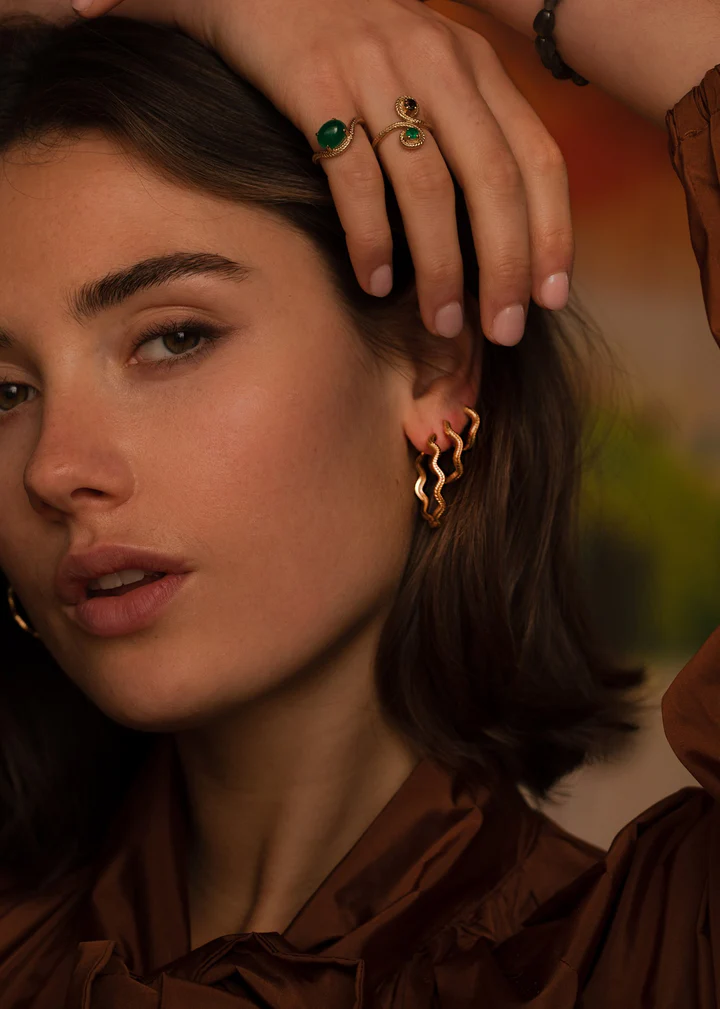 Carré Wave Hoops Forgyldt FH 4525 2cm