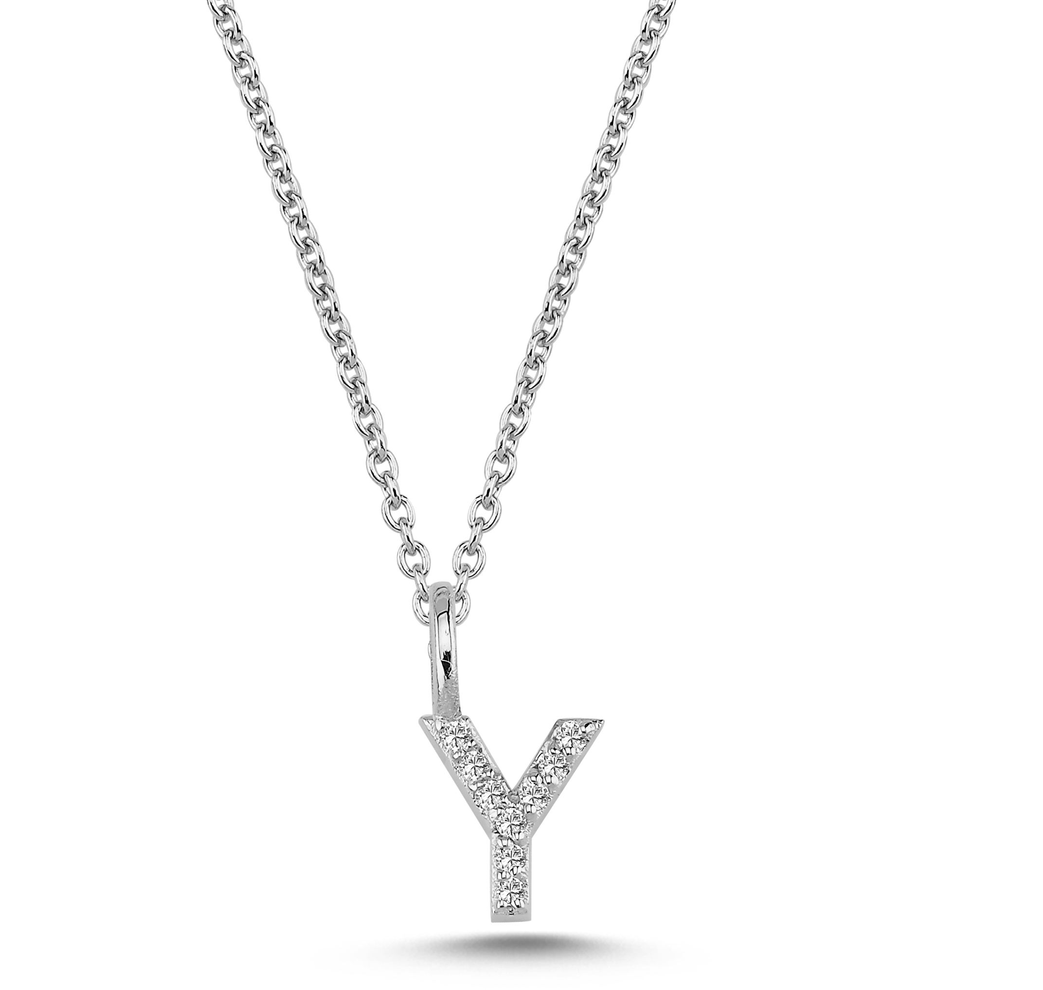 Nuran Bogstav vedhæng "Y" med pavé V2201-Y 0045