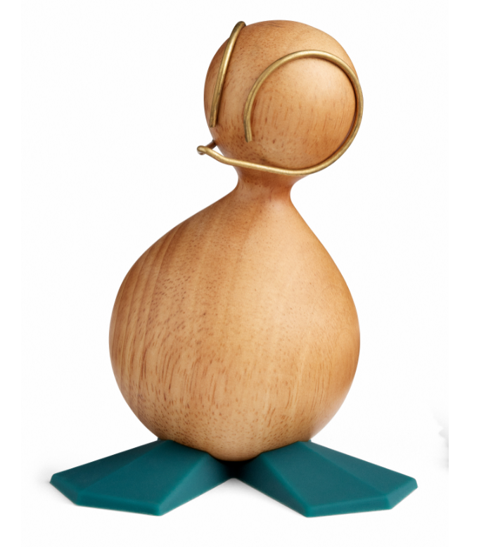 Aviendo The Ugly Duckling Rubber Wood Green Feet UD026