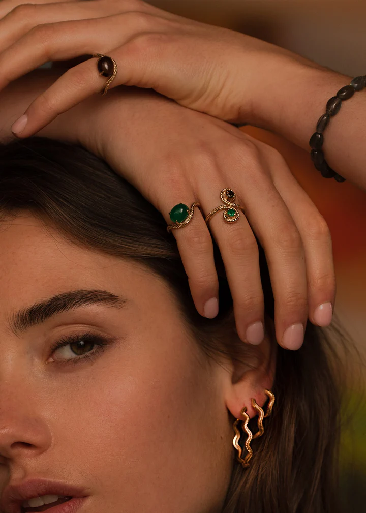 Carré Adorn Ring Smokey Quartz Forgyldt FR 4530 ST