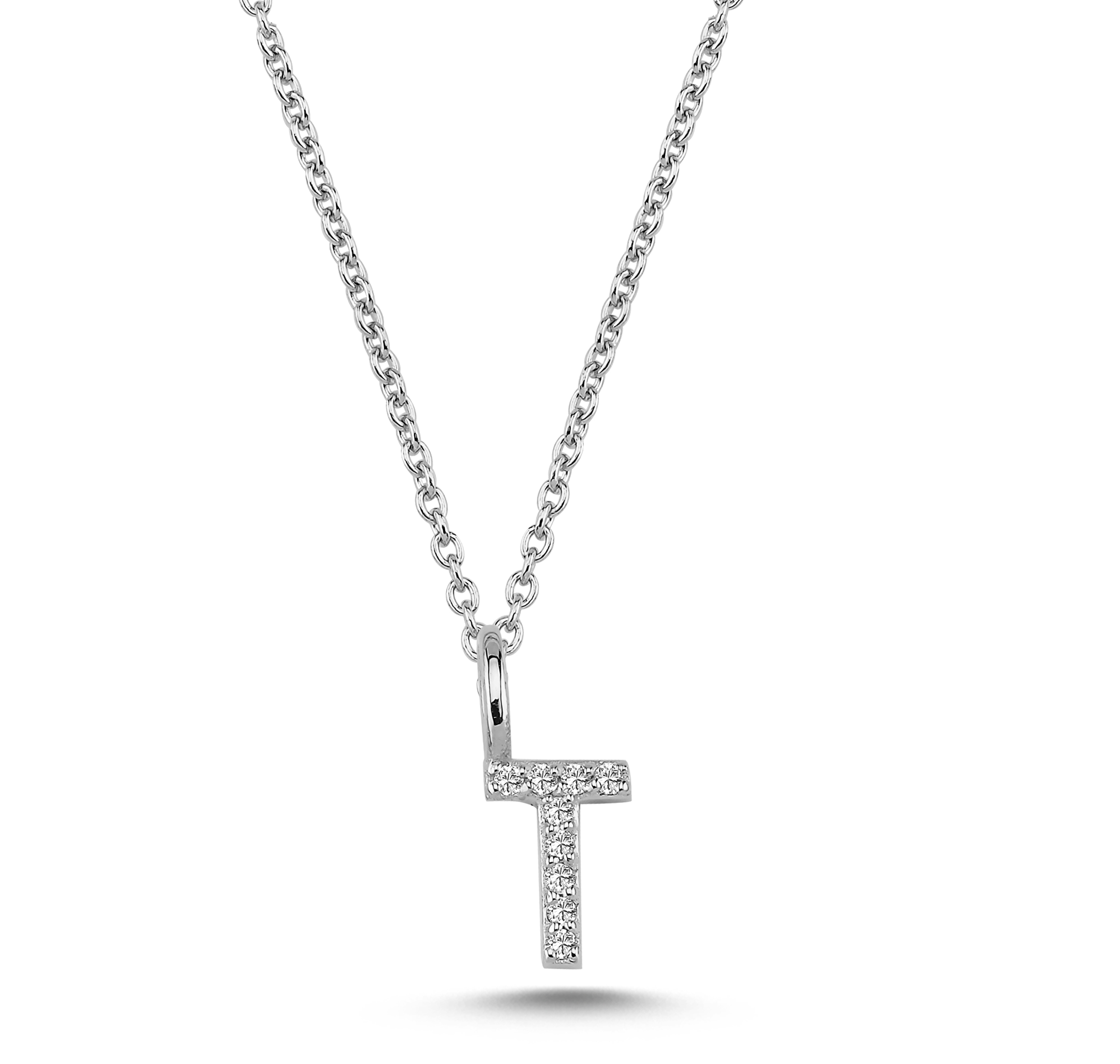 Nuran Bogstav vedhæng "T" med pavé V2201-T 0045