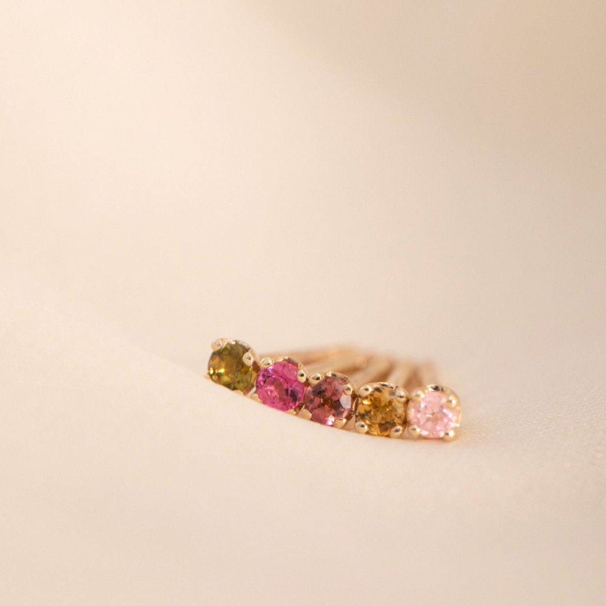 Carré 10-Karat ørestik med Turmalin TS 4276 TR