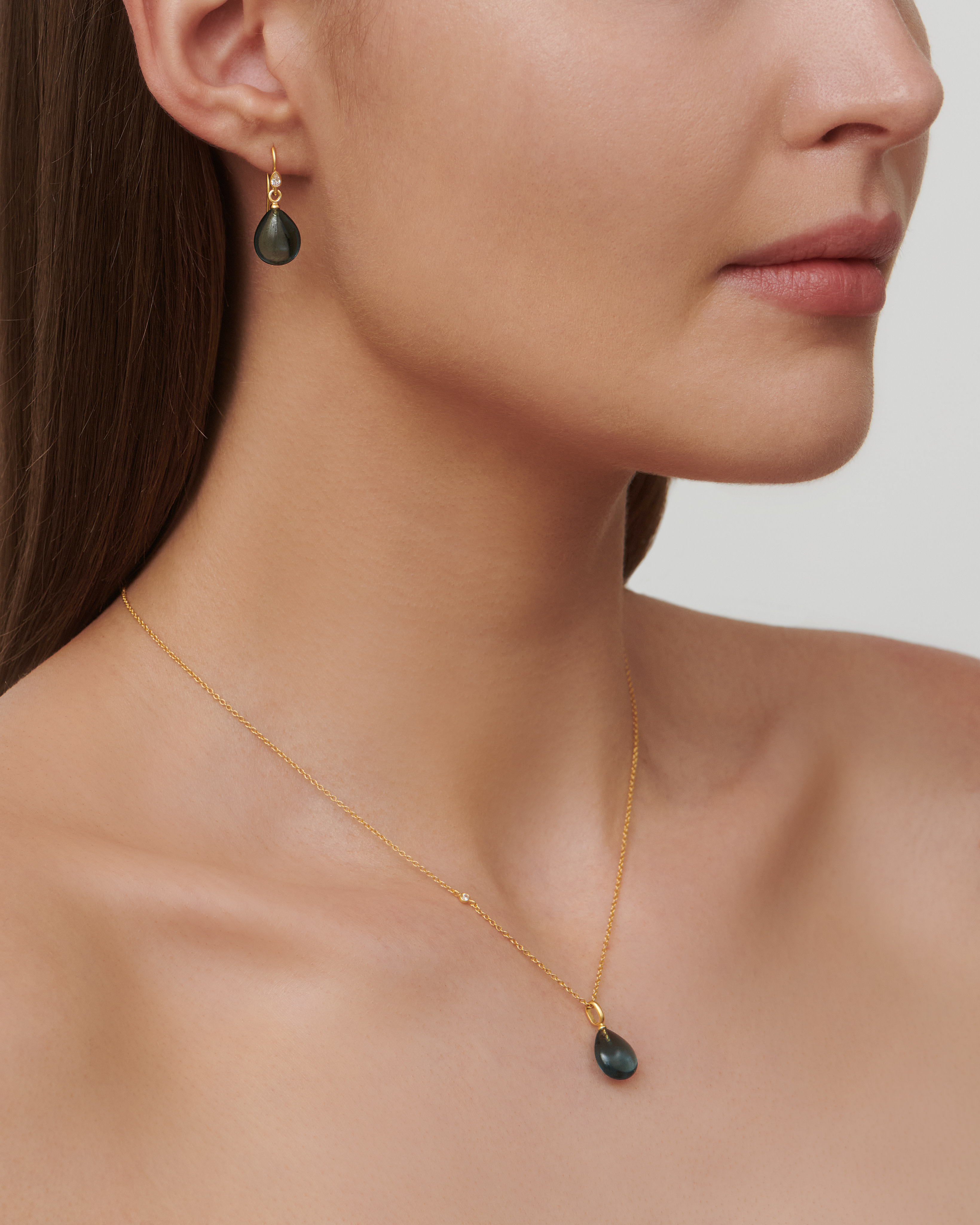 Julie Sandlau Prima Ballerina London Blue Vedhæng Forgyldt PD219GDLBCR