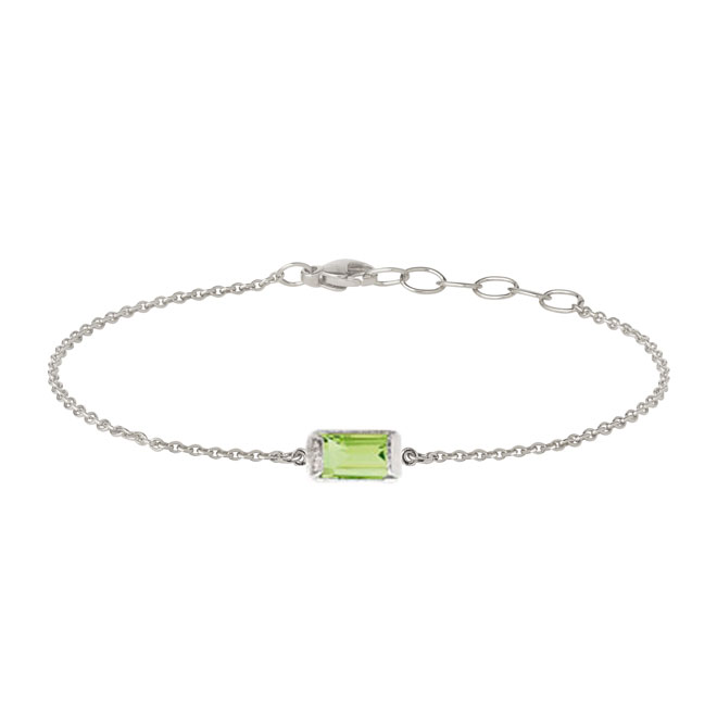 Heiring Square Armbånd Grøn Peridot 29-9-94