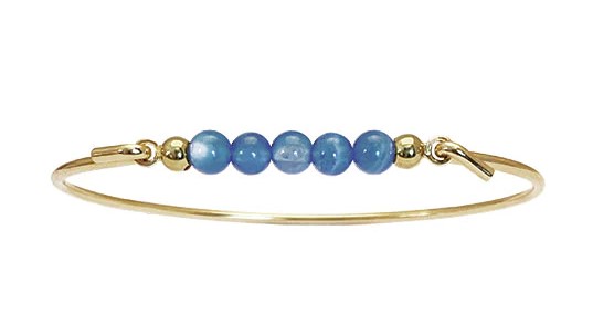 Heiring armring med akvamarin top