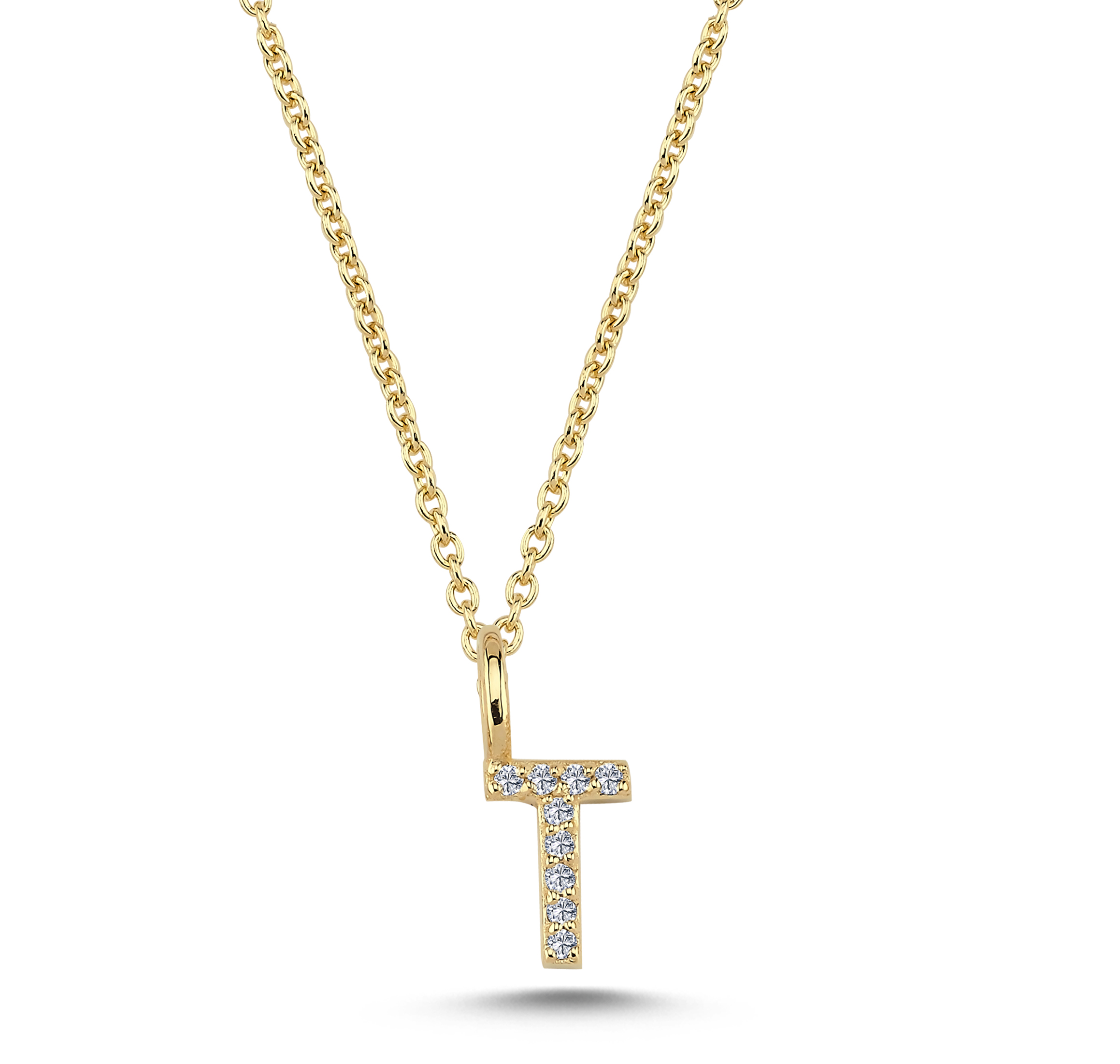 Nuran Bogstav vedhæng "T" med pavé V2201-T 0045