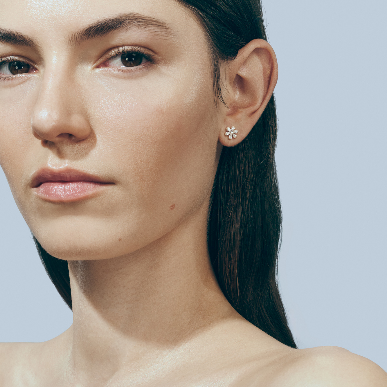 Sophie Bille Brahe Cosmos Diamant Ørestik EA26_FLO_ONES_WH