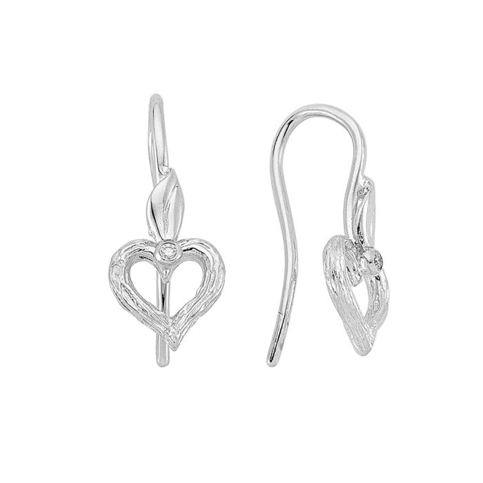 Nuran Nature Hjerte Øreringe L1760 002