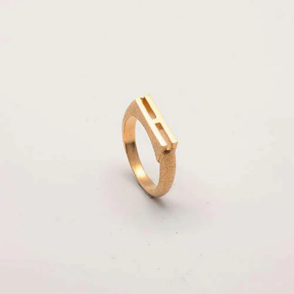 Heiring Initials Ring H Forgyldt 52-4-08FG 