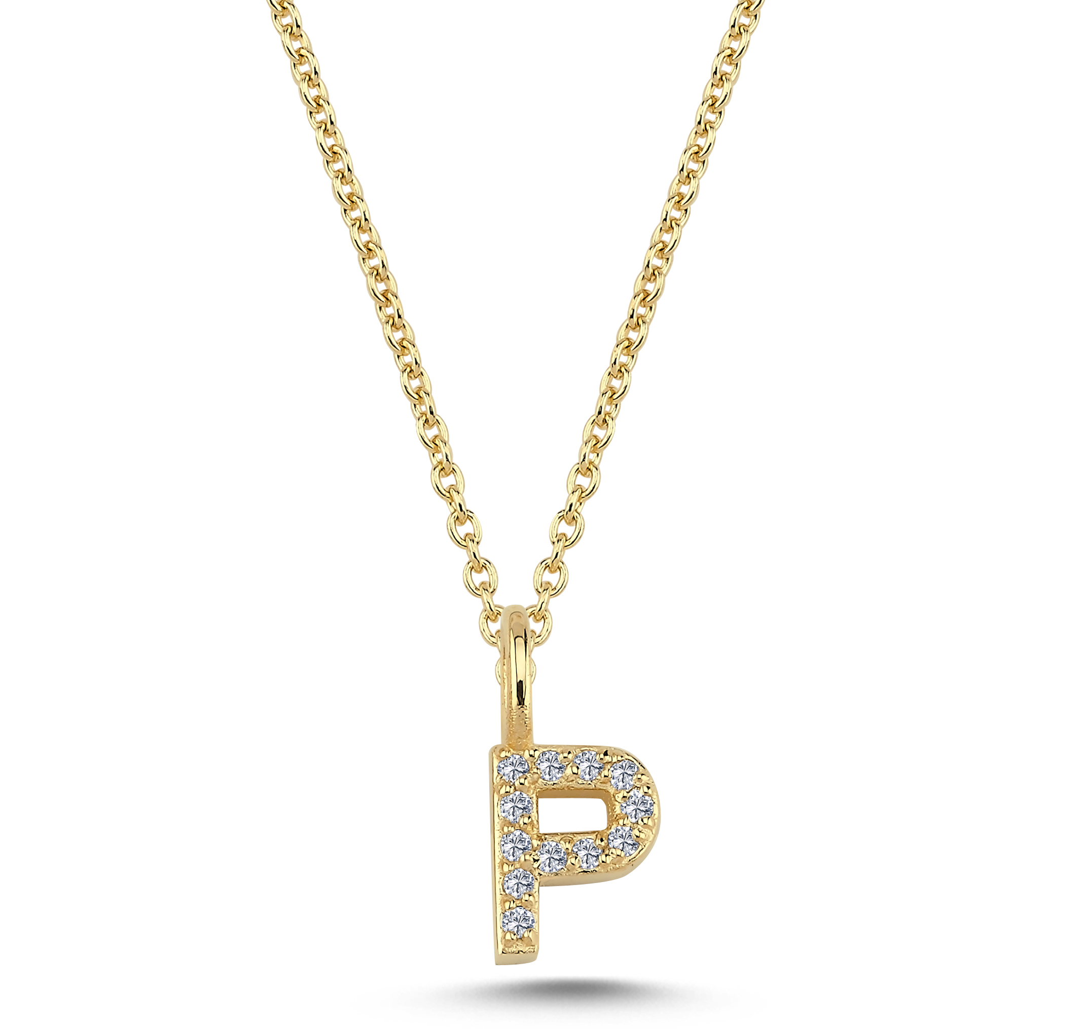 Nuran Bogstav vedhæng "P" med pavé V2201-P 0060