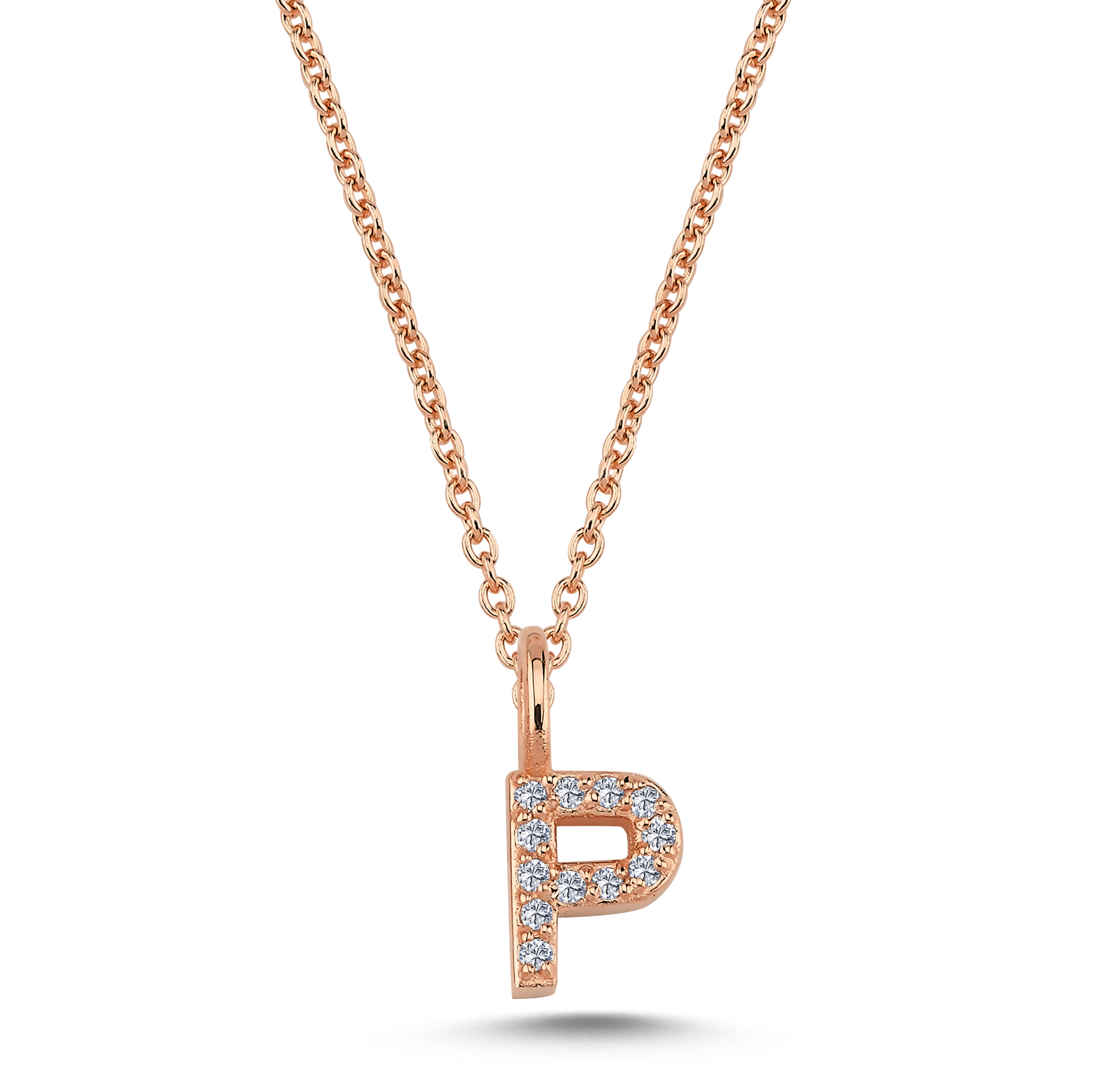 Nuran Bogstav vedhæng "P" med pavé V2201-P 0060