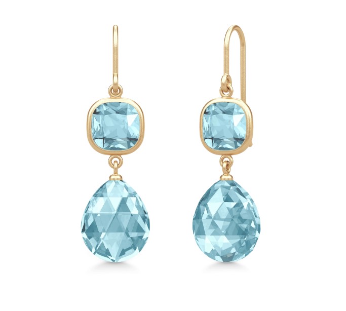 Julie Sandlau Olivia Øreringe Ice Blue Forgyldt HKS728GDIBCR