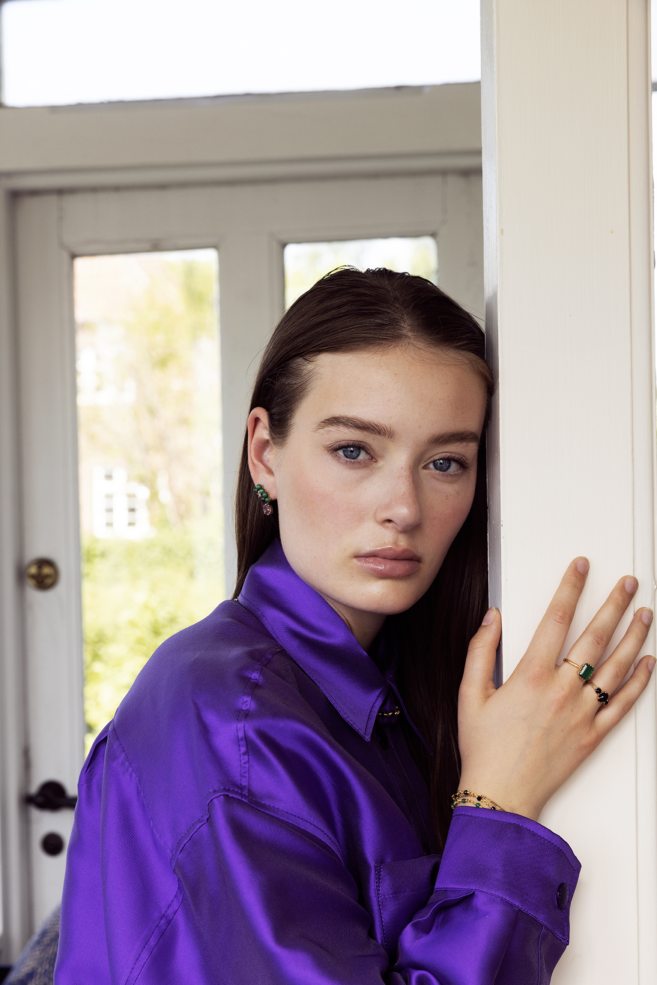 Carré Midnight 2023 Ring med Grøn Agat FR 4488 GR