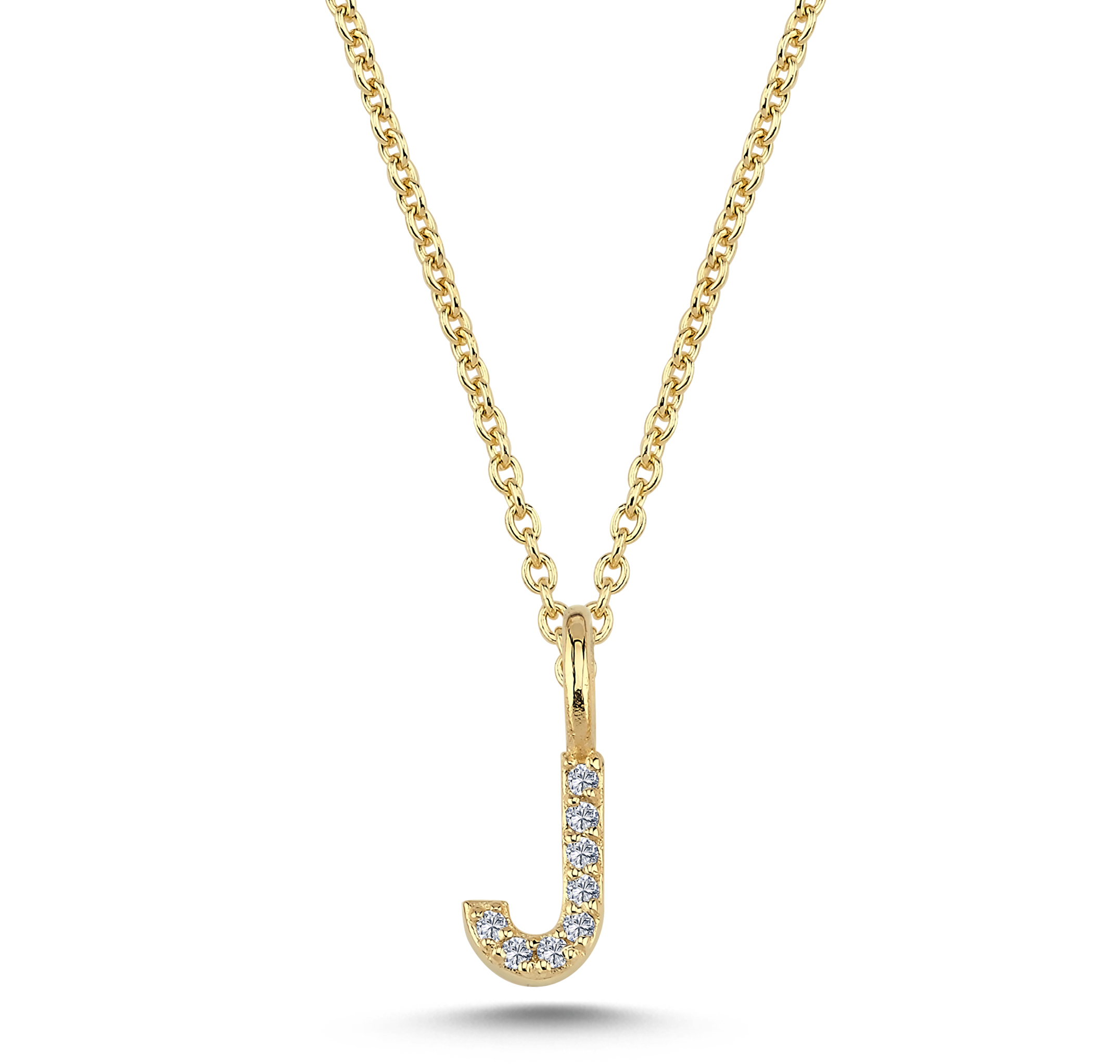 Nuran Bogstav vedhæng "J" med pavé V2201-J 0040