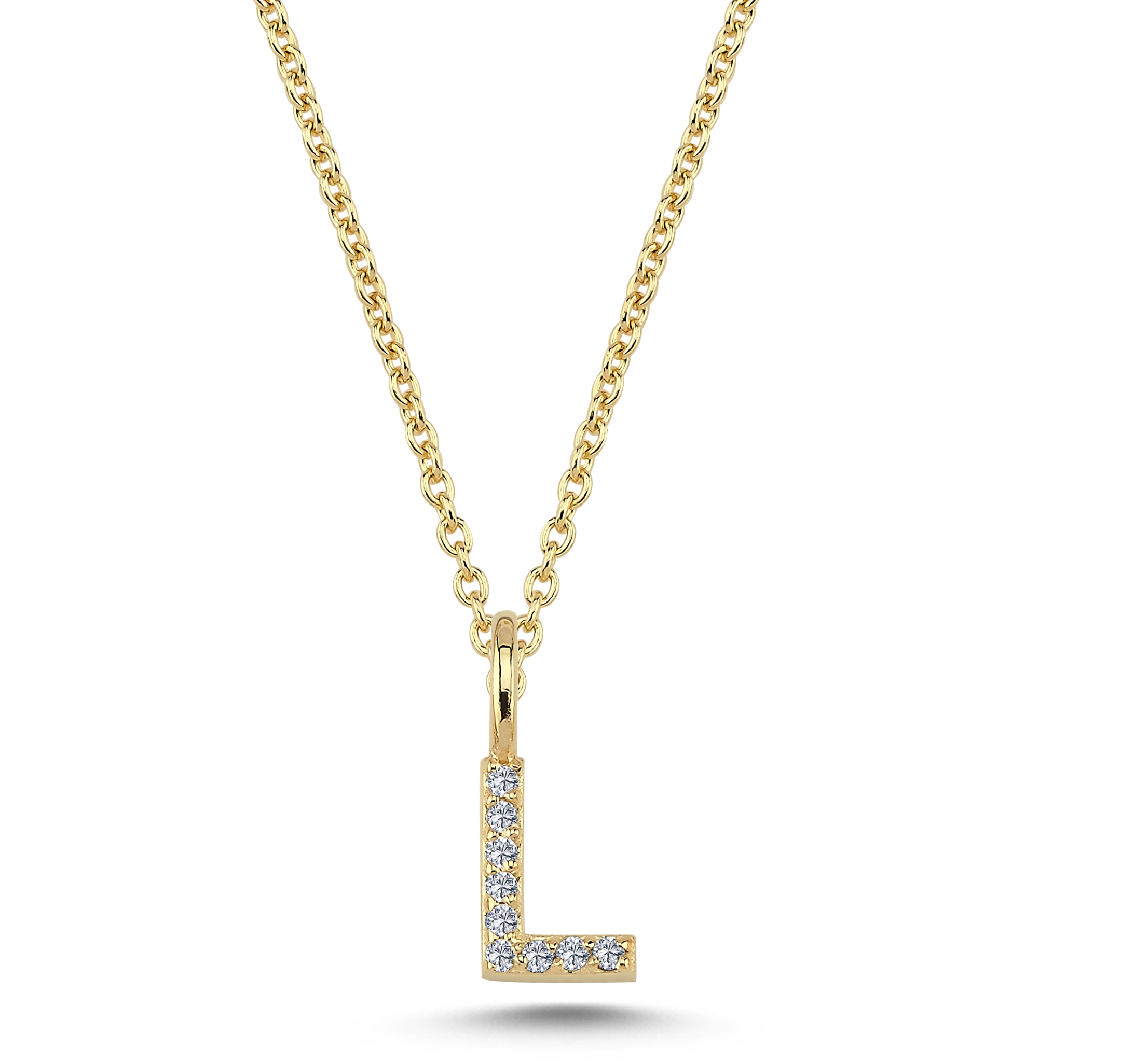 Nuran Bogstav vedhæng "L" med pavé V2201-L 0045