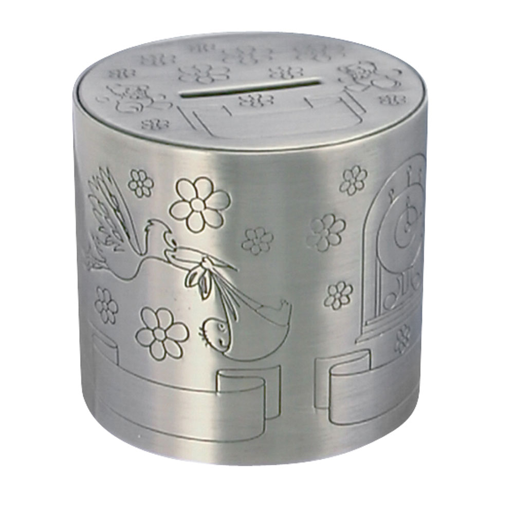 Nordahl Andersen Fortinnet sparebøsse m. dåbsmotiver 92015276844