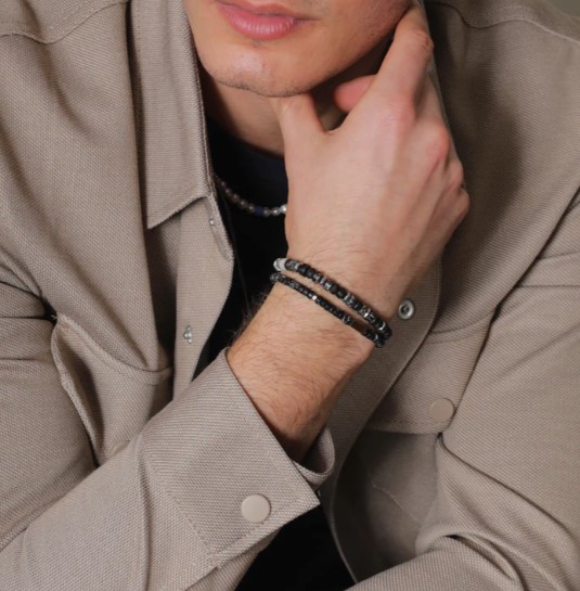 SAMIE armbånd med sorte perler x3013swsblack