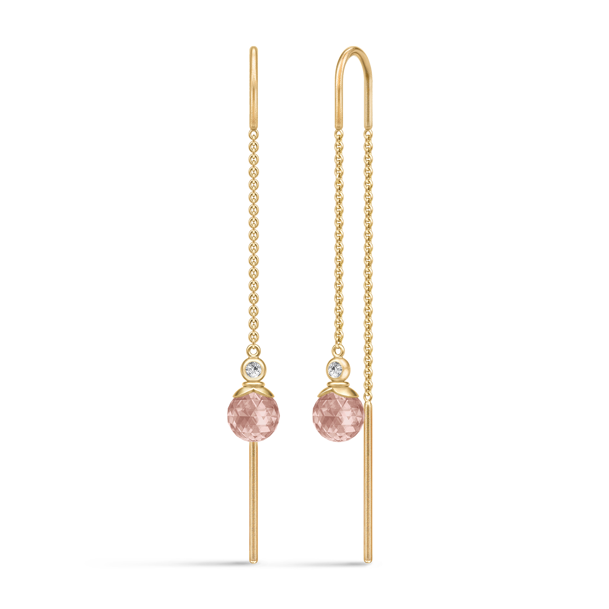 Julie Sandlau Berry Hængeøreringe Turmalin Rose HKS790GDTRCRCZ