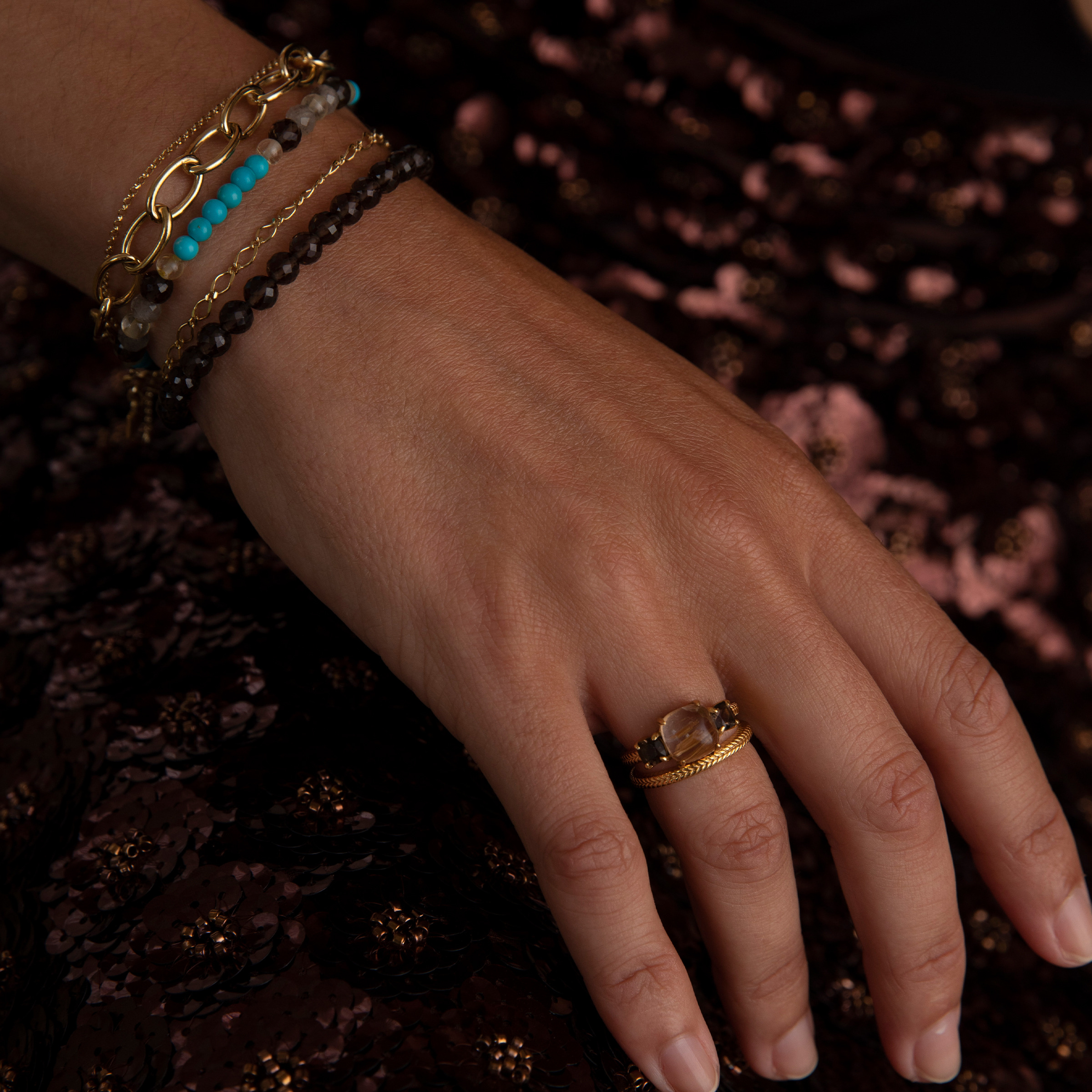 Carré Sølv Forgyldt ring FR 4400