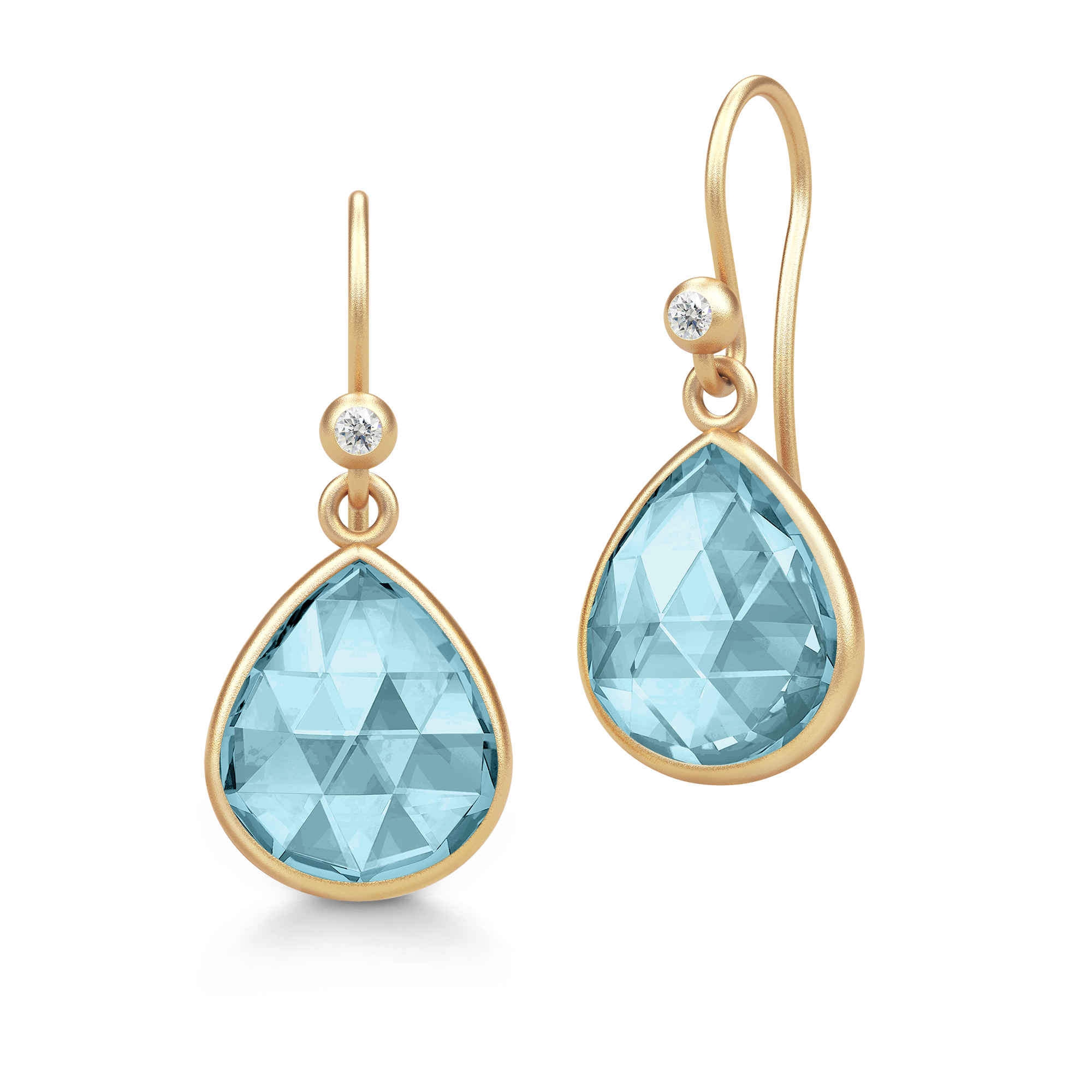 Julie Sandlau Lea Øreringe Aqua Blue HKS749GDAQBLUCRCZ