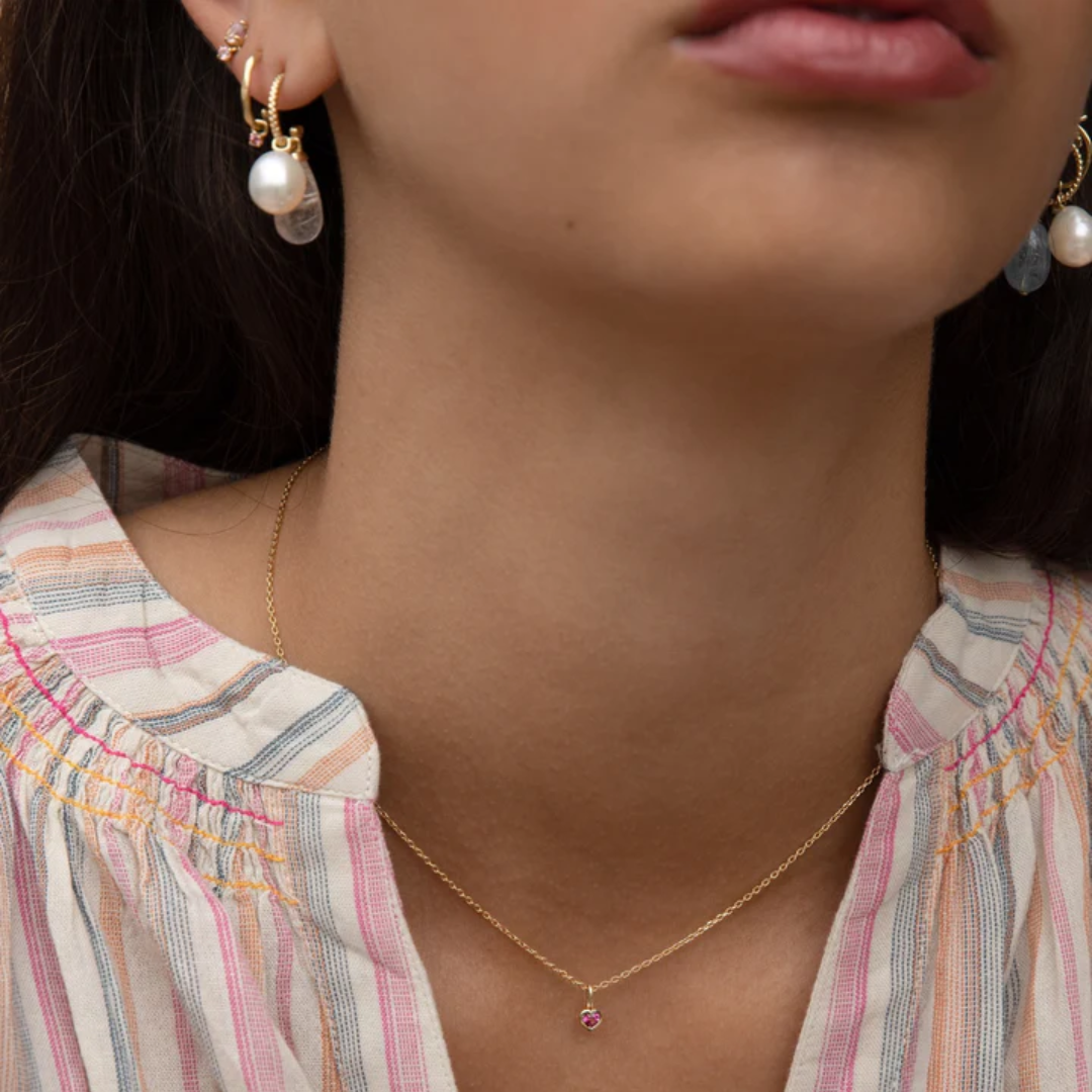 Carré 10 Karat Love Vedhæng Med Turmalin TL 4475 TR 3