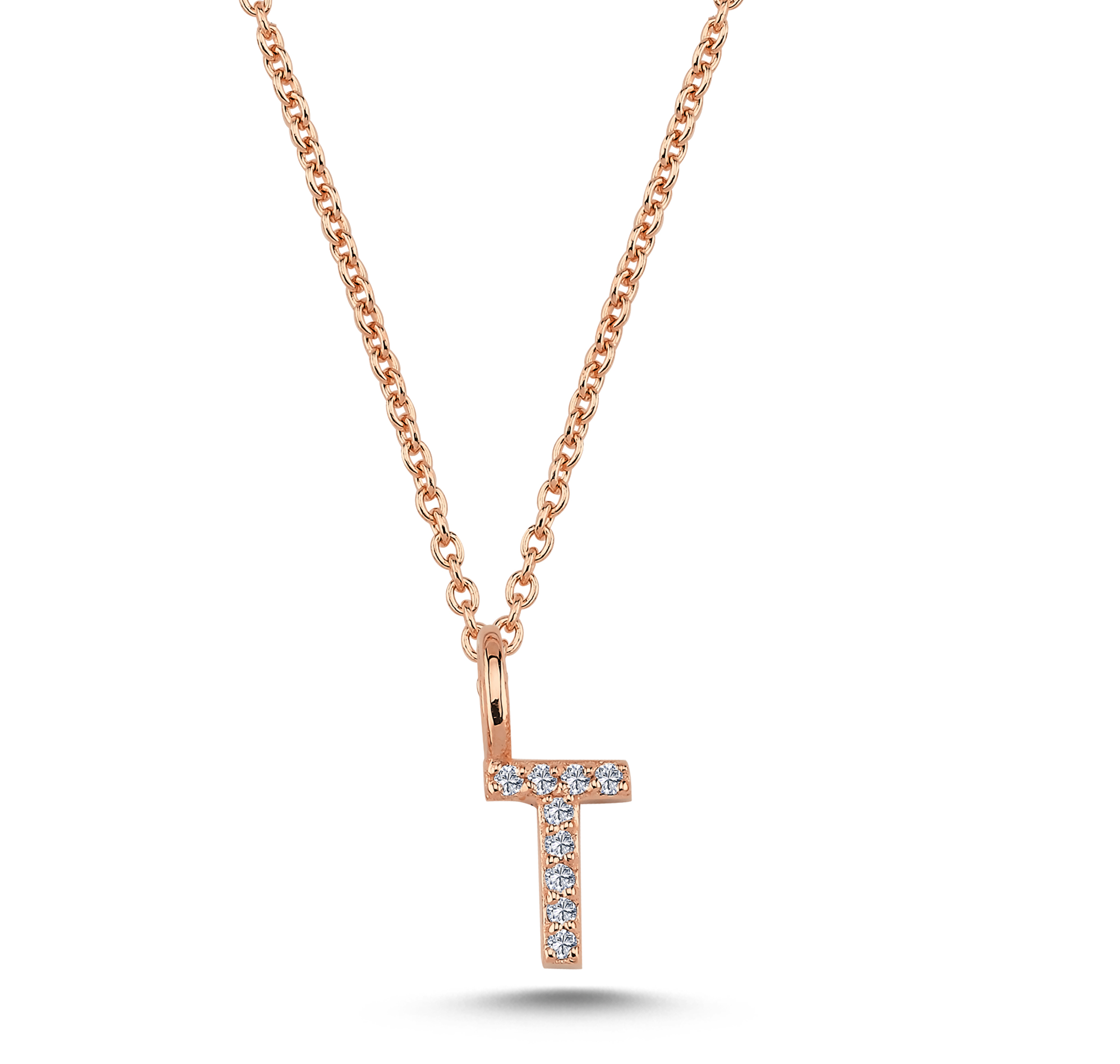 Nuran Bogstav vedhæng "T" med pavé V2201-T 0045