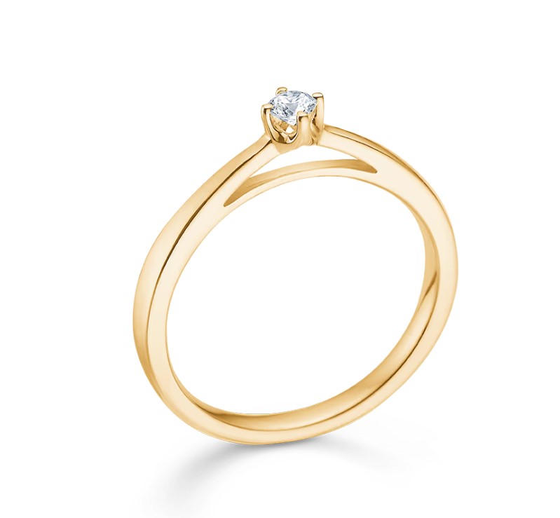 Mads Z CROWN ring 14 kt. rødguld m. 0,09 ct diamant 1541609