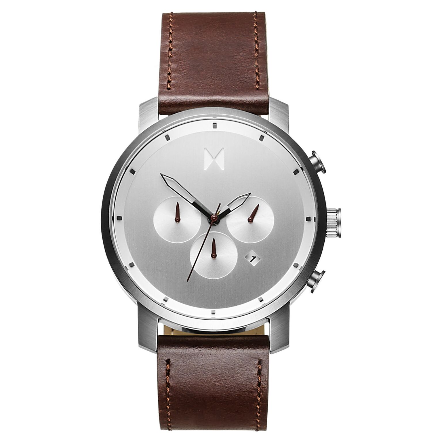 MVMT Chrono Silver Brown D-MC01-SBRL
