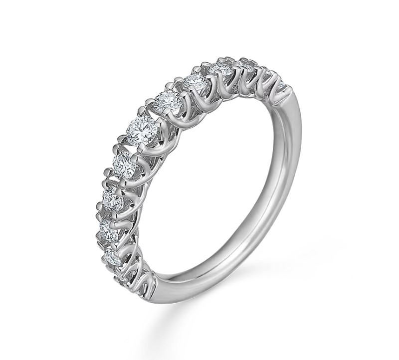 Mads Z CROWN Princess Ring 14 kt. hvidguld m. 0,50 ct diamant 1641950