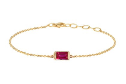 Heiring Square armbånd Pink Topas 52-9-45FG