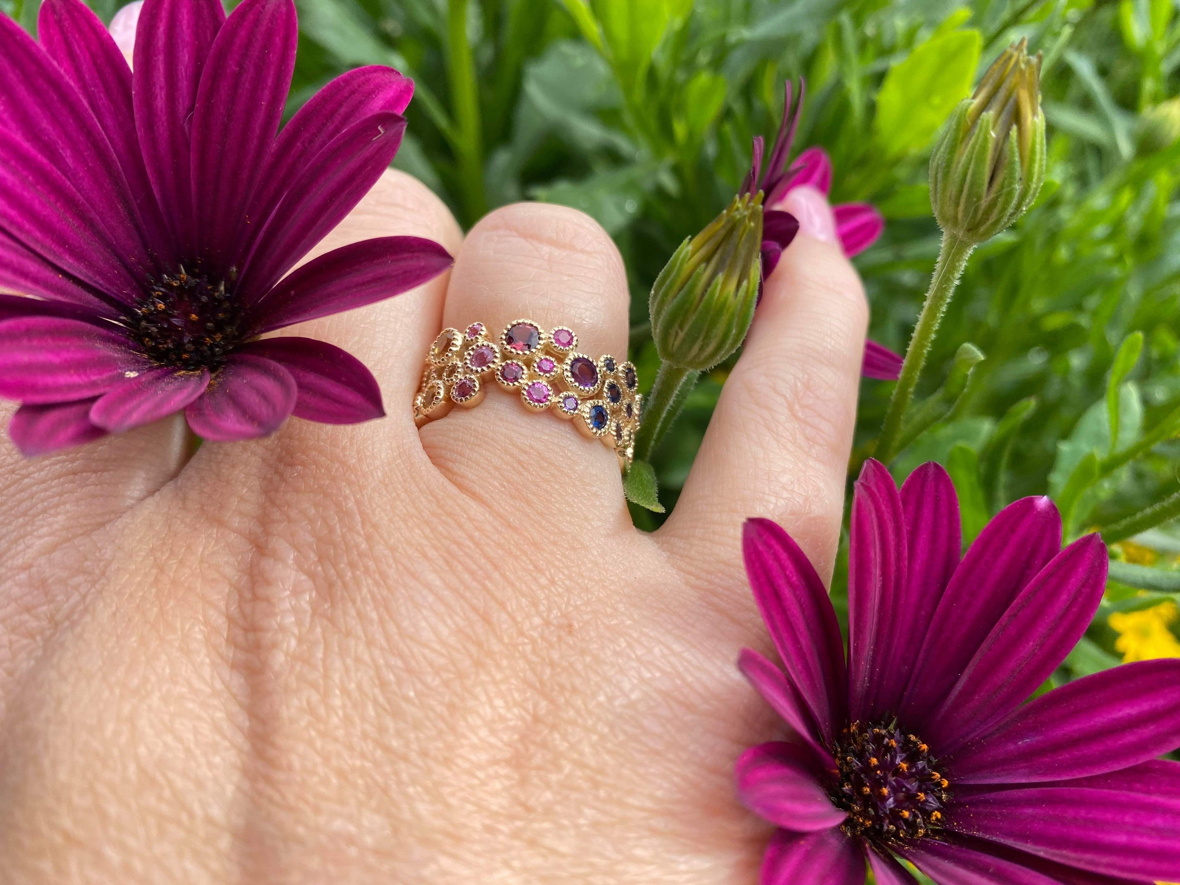 Mads Z Luxury Rainbow Ring 1544063