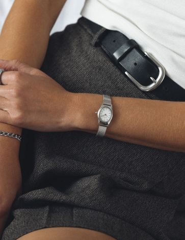 Mockberg Retro Mesh Silver Ur MB0254