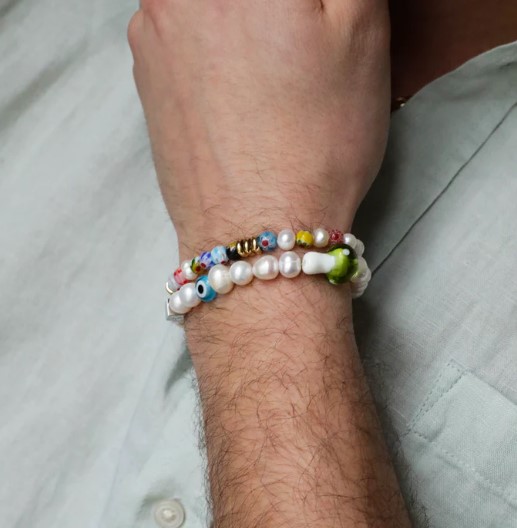 SAMIE armbånd med perlemix x3009sws17