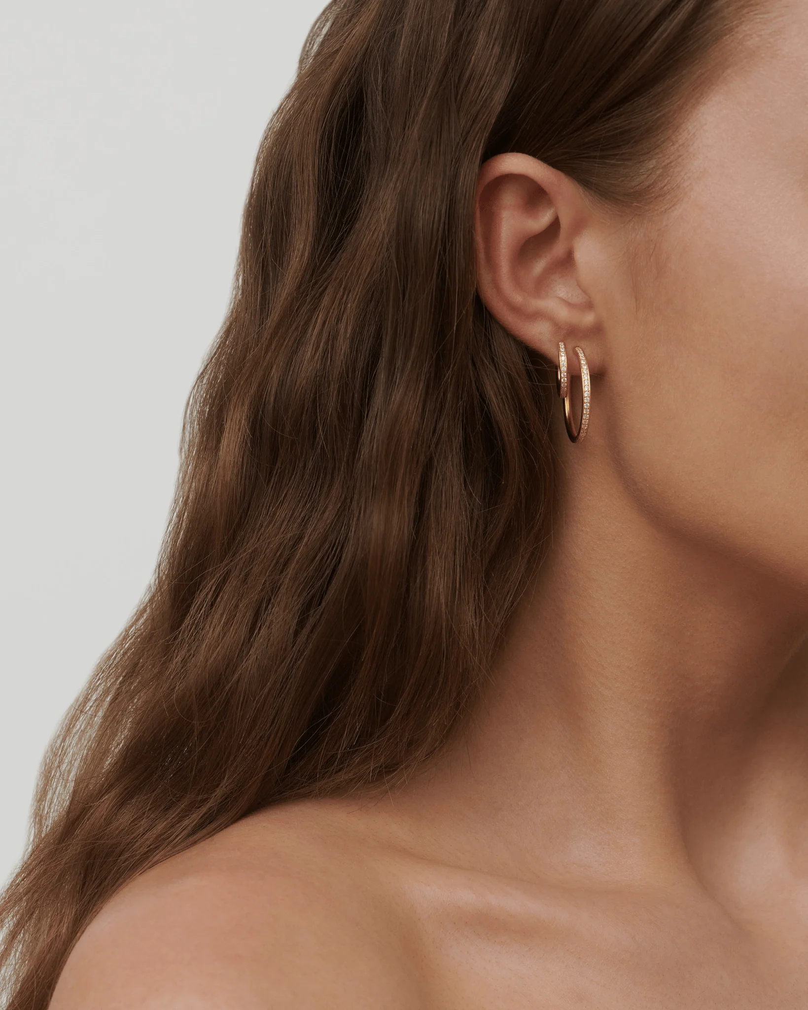 Julie Sandlau Infinity Clear Hoop Small øreringe HPS48GDCZ